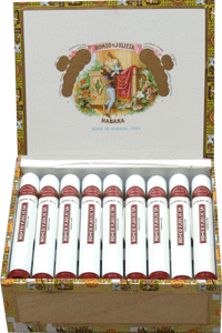 Romeo Y Julieta No.1 Cigars Box of  25 - In Cedar Lined Tubes