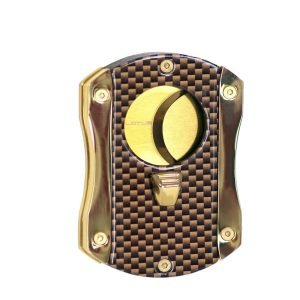 Lotus Twin Bladed Cigar Cutter - Black/Gold