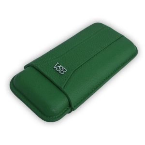 A Three Finger Green  Leather VSB Cigar Pouch
