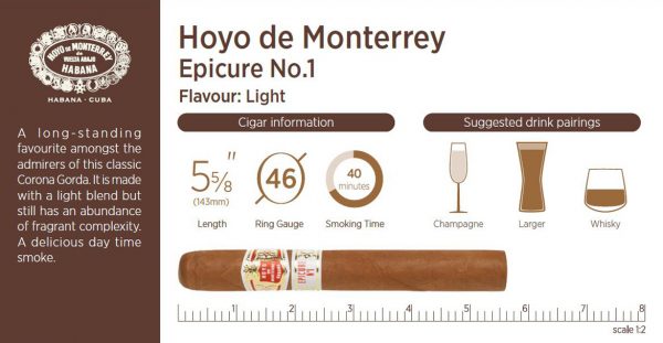 Hoyo De Monterrey Epicure No. 1 Cigars  - packs of  3 - Image 2