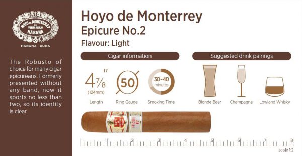 Hoyo de Monterrey Epicure No. 2 Tubed Cigar - Pack of 3 - Image 3