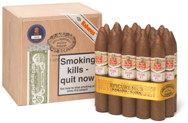 Hoyo De Monterrey Epicure No. 3 Cigars  - box of 25 Cigars