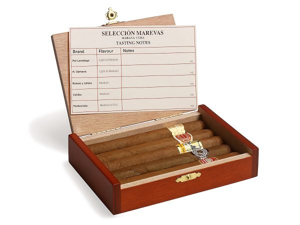 EMS Cedarwood Havana Cigar Gift Box of 5 Tres Petit Corona (Perla)