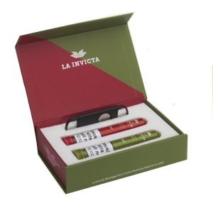 La Invicta Gift Box Containing One  Nicaraguan and One Honduran Hand Rolled Petit Corona Cigars Tubed