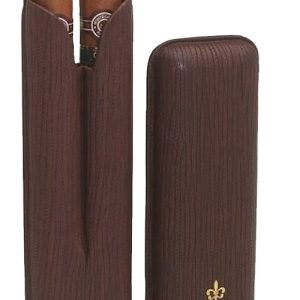 Montecristo Fleur De Lis Leather Case - 2 Montecristo Open Eagle Cigars