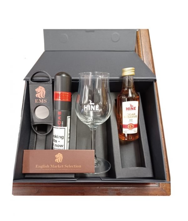 Partagas Serie E No2 Cigar and Hine XO Cognac Gift Box