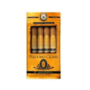 Perdomo Reserve 10th Anniversary Connecticut Epicure  - Humidified Travel Bag 4 Cigars