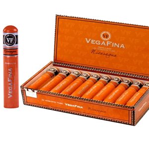 VegaFina Nicaraguan Corona Cigar - Orange Label – Box of 25 Tubed Cigars