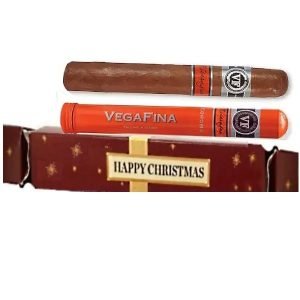 Havana Christmas Cracker with a Nicaraguan Vegafina Tubed Corona Cigar